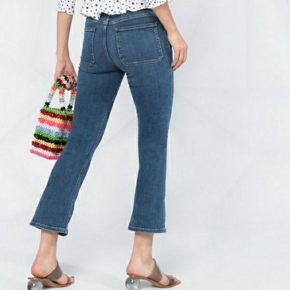 FRAME Le Francoise High Rise Cropped Flare Jeans 29 - Picture 2 of 10